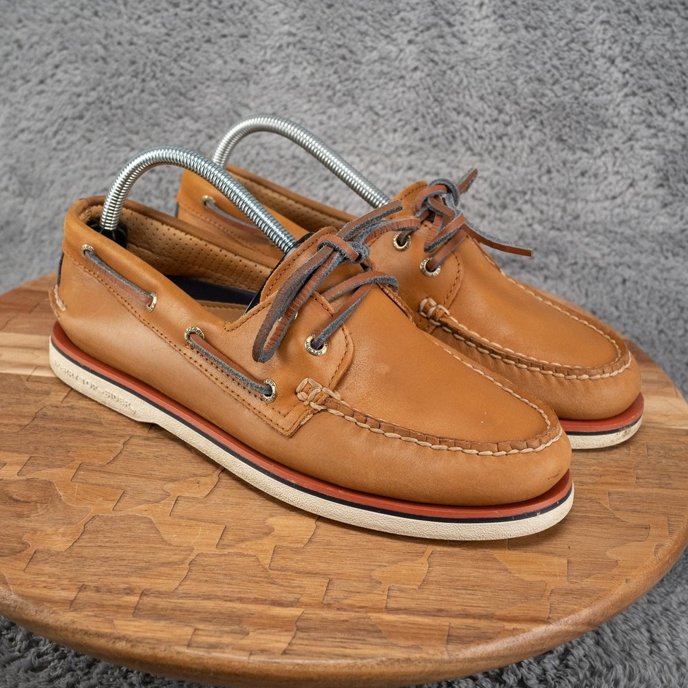 Sperry Men's Top Sider Gold Cup Light Brown Leather Size 8